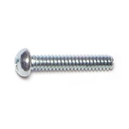 #6-32 X 3/4 In Phillips Round Machine Screw, Zinc Plated Steel, 60 PK